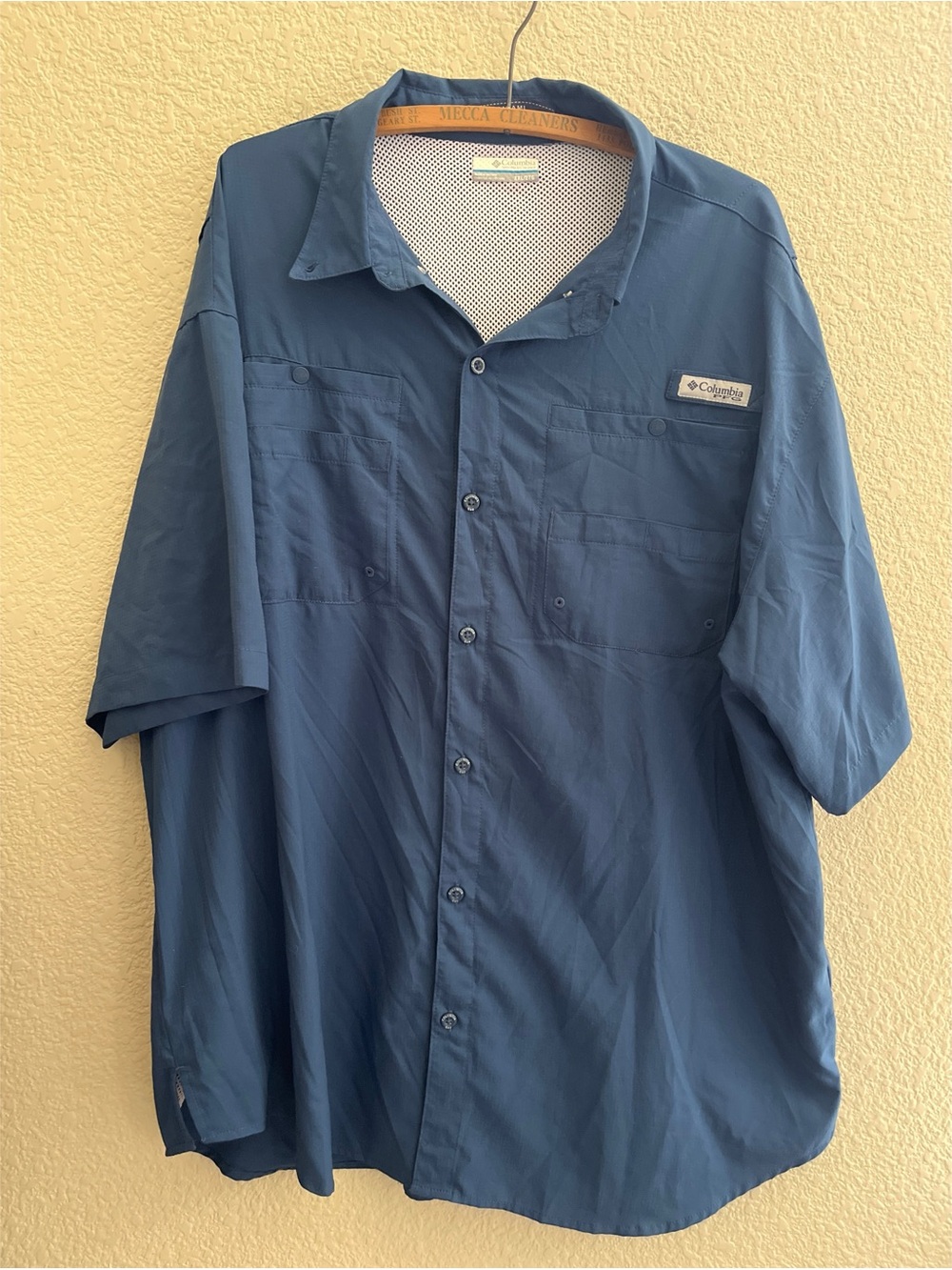 Columbia Blue Tamiani PFG Fishing Shirt Men’s Size XXL